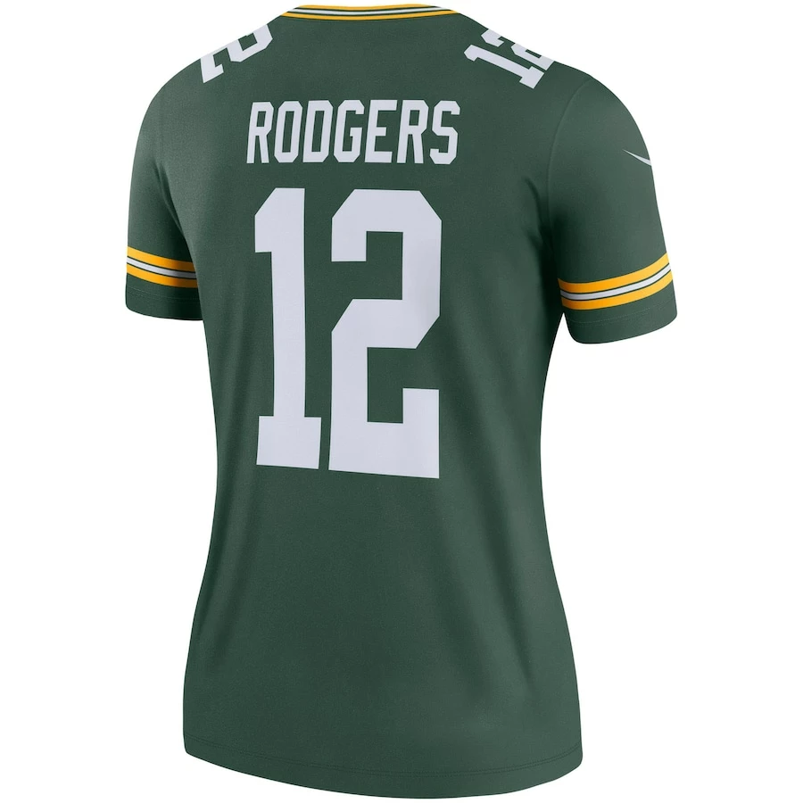 Women's Green Bay Packers Aaron Rodgers Nike Green Legend Jersey 4 Women's Green Bay Packers Aaron Rodgers Nike Green Legend Jersey - Image 4