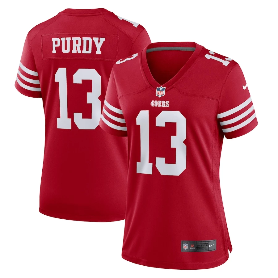 Women's San Francisco 49ers Brock Purdy Nike Scarlet Game Player Jersey 1 Women's San Francisco 49ers Brock Purdy Nike Scarlet Game Player Jersey