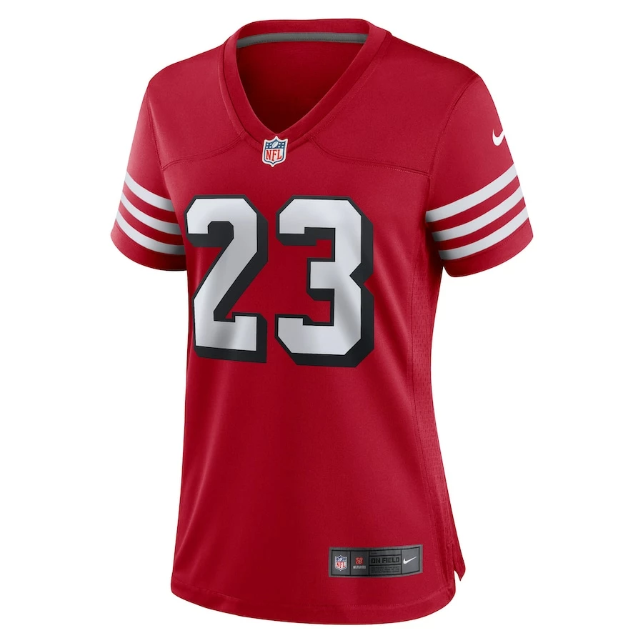 Women's San Francisco 49ers Christian McCaffrey Nike Scarlet Alternate Game Player Jersey 3 Women's San Francisco 49ers Christian McCaffrey Nike Scarlet Alternate Game Player Jersey - Image 3