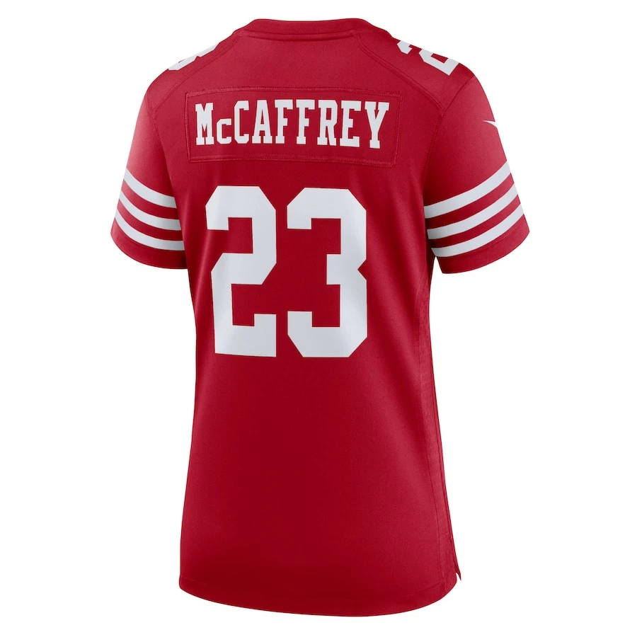 Women's San Francisco 49ers Christian McCaffrey Nike Scarlet Game Player Jersey 4 Women's San Francisco 49ers Christian McCaffrey Nike Scarlet Game Player Jersey - Image 4