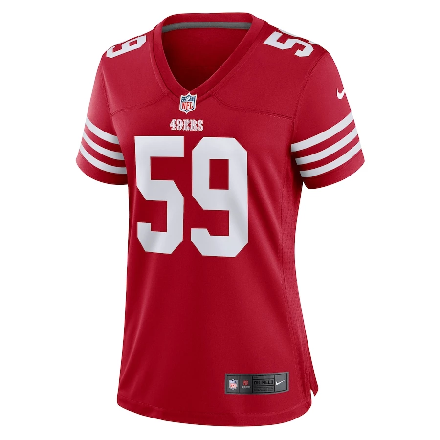 Women's San Francisco 49ers Curtis Robinson Nike Scarlet Game Player Jersey 3 Women's San Francisco 49ers Curtis Robinson Nike Scarlet Game Player Jersey - Image 3