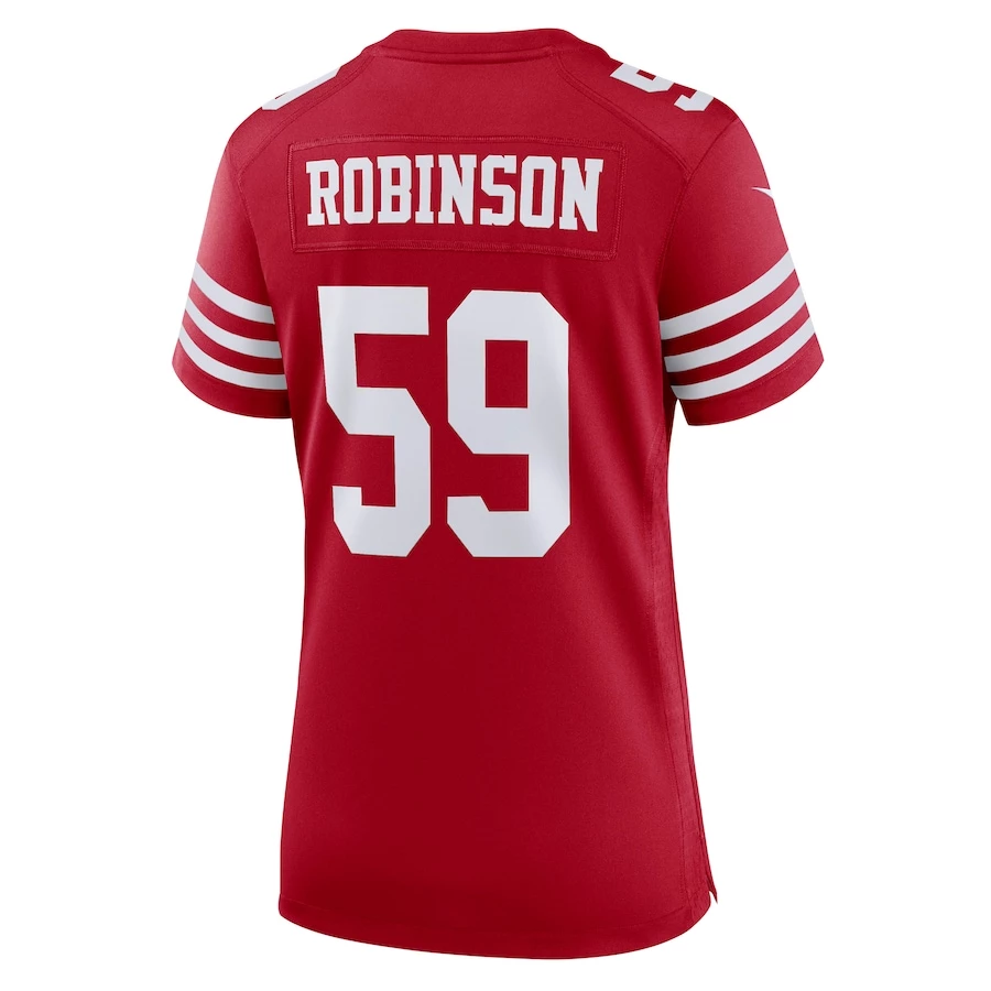 Women's San Francisco 49ers Curtis Robinson Nike Scarlet Game Player Jersey 4 Women's San Francisco 49ers Curtis Robinson Nike Scarlet Game Player Jersey - Image 4