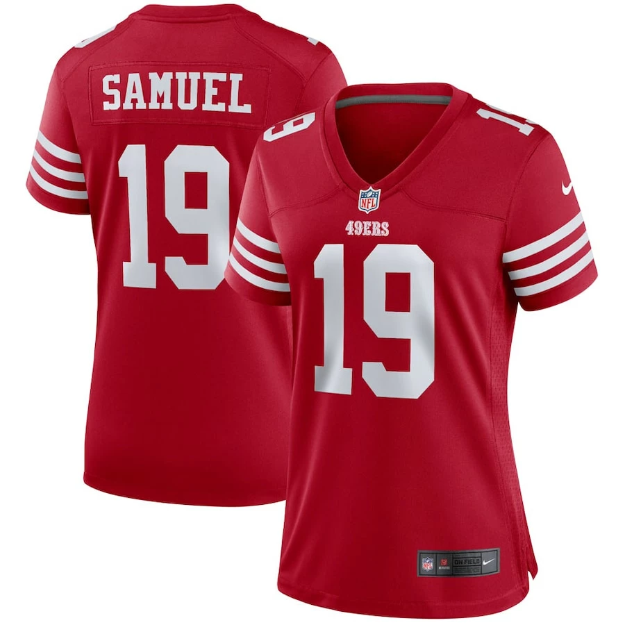 Women's San Francisco 49ers Deebo Samuel Nike Scarlet Player Game Jersey 2 Women's San Francisco 49ers Deebo Samuel Nike Scarlet Player Game Jersey - Image 2