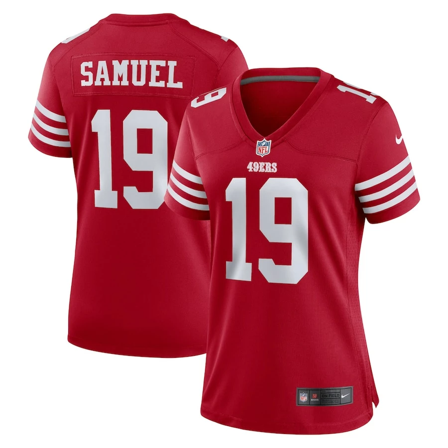 Women's San Francisco 49ers Deebo Samuel Nike Scarlet Team Game Player Jersey 2 Women's San Francisco 49ers Deebo Samuel Nike Scarlet Team Game Player Jersey - Image 2