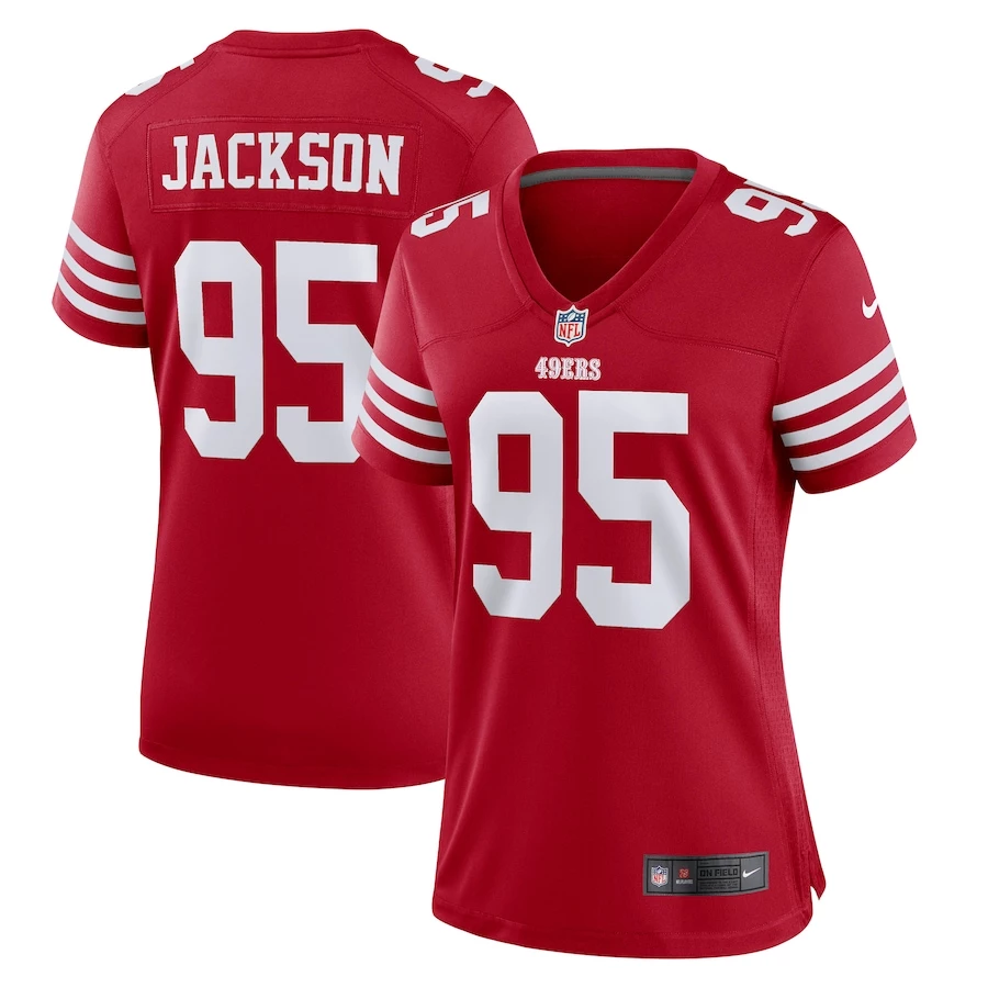 Women's San Francisco 49ers Drake Jackson Nike Scarlet Game Player Jersey 2 Women's San Francisco 49ers Drake Jackson Nike Scarlet Game Player Jersey - Image 2