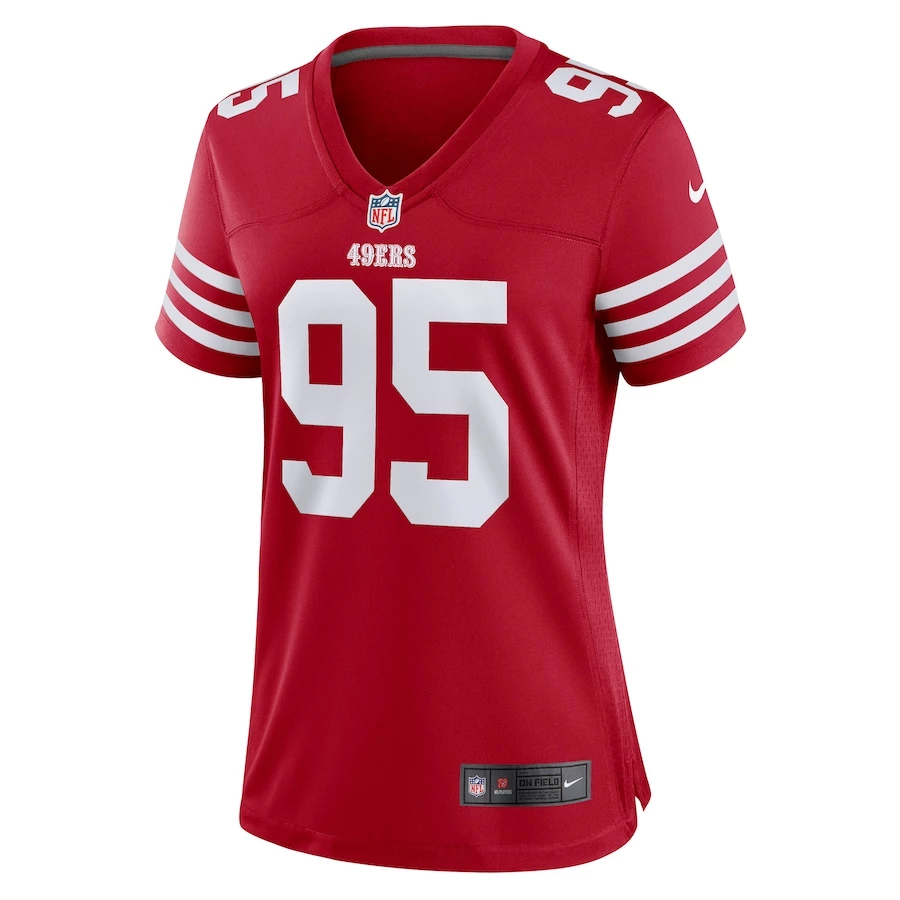 Women's San Francisco 49ers Drake Jackson Nike Scarlet Game Player Jersey 3 Women's San Francisco 49ers Drake Jackson Nike Scarlet Game Player Jersey - Image 3