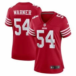 Women's San Francisco 49ers Fred Warner Nike Scarlet Game Player Jersey