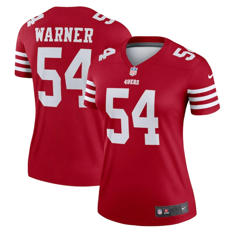 Women's San Francisco 49ers Fred Warner Nike Scarlet Legend Jersey 2 Women's San Francisco 49ers Fred Warner Nike Scarlet Legend Jersey - Image 2