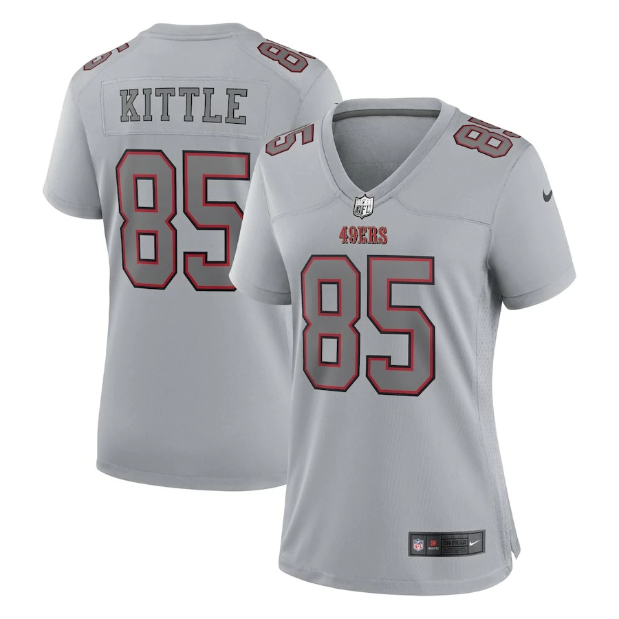 Women's San Francisco 49ers George Kittle Nike Gray Atmosphere Fashion Game Jersey 2 Women's San Francisco 49ers George Kittle Nike Gray Atmosphere Fashion Game Jersey - Image 2