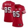 Women's San Francisco 49ers George Kittle Nike Scarlet 75th Anniversary Alternate Game Jersey