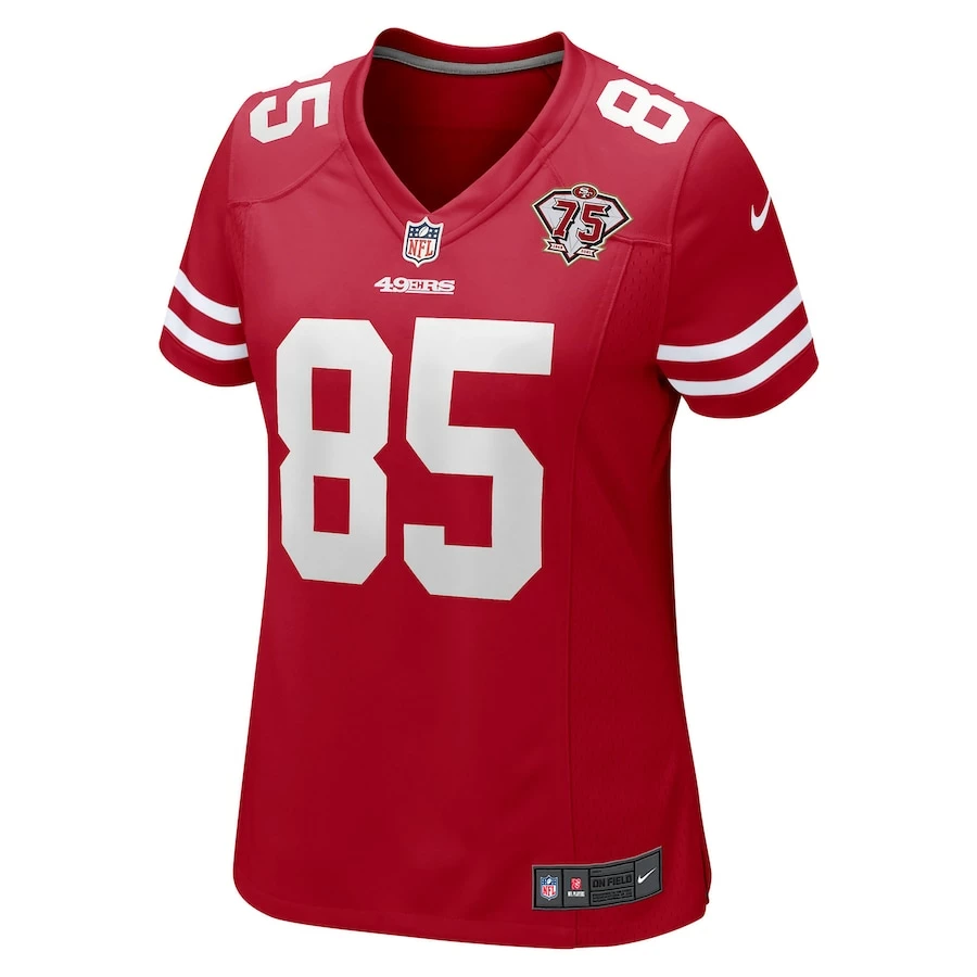Women's San Francisco 49ers George Kittle Nike Scarlet 75th Anniversary Game Player Jersey 3 Women's San Francisco 49ers George Kittle Nike Scarlet 75th Anniversary Game Player Jersey - Image 3