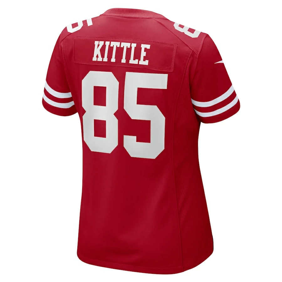 Women's San Francisco 49ers George Kittle Nike Scarlet 75th Anniversary Game Player Jersey 4 Women's San Francisco 49ers George Kittle Nike Scarlet 75th Anniversary Game Player Jersey - Image 4