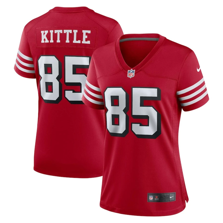 Women's San Francisco 49ers George Kittle Nike Scarlet Alternate Game Jersey 2 Women's San Francisco 49ers George Kittle Nike Scarlet Alternate Game Jersey - Image 2