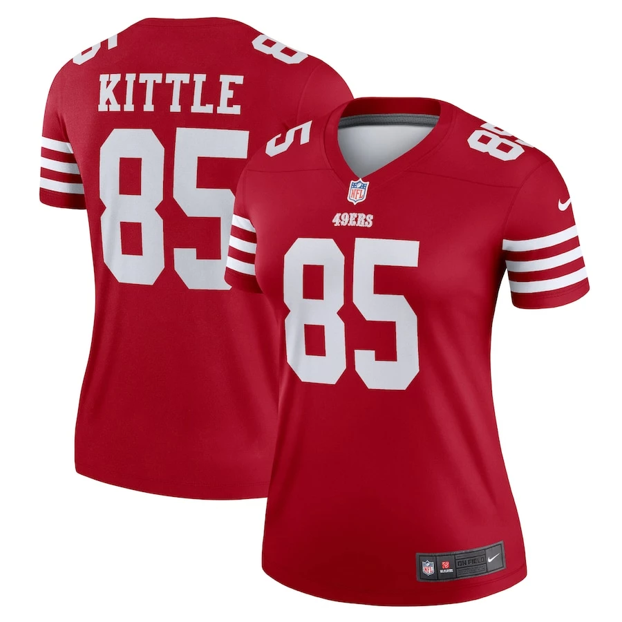 Women's San Francisco 49ers George Kittle Nike Scarlet Legend Jersey 1 Women's San Francisco 49ers George Kittle Nike Scarlet Legend Jersey