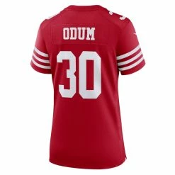 Women's San Francisco 49ers George Odum Nike Scarlet Game Player Jersey -Nike Sales womens nike george odum scarlet san francisco 49ers game player jersey pi5111000 altimages ff 5111148 d29920be1abaed02078ealt3 full