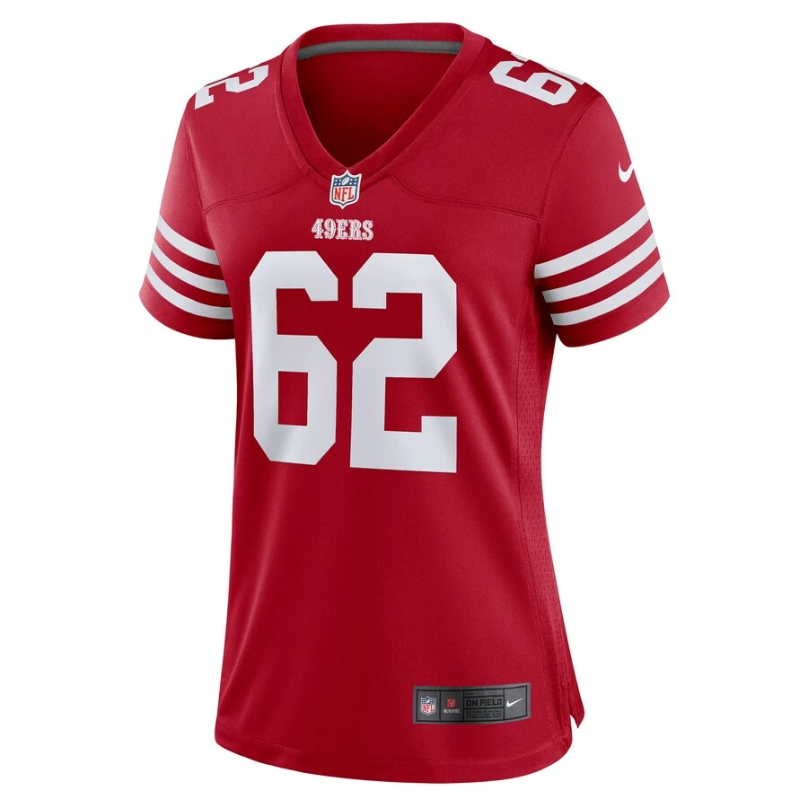 Women's San Francisco 49ers Jason Poe Nike Scarlet Game Player Jersey 3 Women's San Francisco 49ers Jason Poe Nike Scarlet Game Player Jersey - Image 3