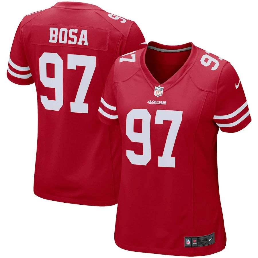 Women's San Francisco 49ers Nick Bosa Nike Scarlet Game Player Jersey 2 Women's San Francisco 49ers Nick Bosa Nike Scarlet Game Player Jersey - Image 2