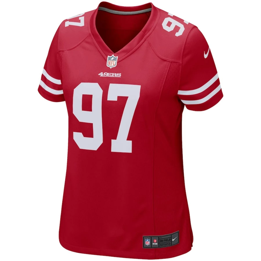 Women's San Francisco 49ers Nick Bosa Nike Scarlet Game Player Jersey 3 Women's San Francisco 49ers Nick Bosa Nike Scarlet Game Player Jersey - Image 3