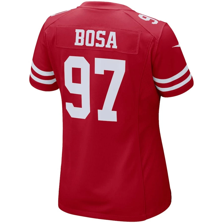Women's San Francisco 49ers Nick Bosa Nike Scarlet Game Player Jersey 4 Women's San Francisco 49ers Nick Bosa Nike Scarlet Game Player Jersey - Image 4