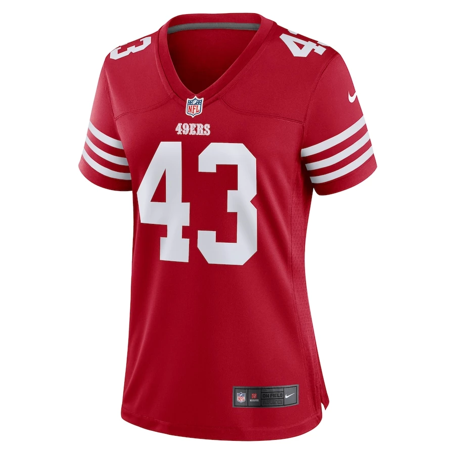 Women's San Francisco 49ers Qwuantrezz Knight Nike Scarlet Game Player Jersey 3 Women's San Francisco 49ers Qwuantrezz Knight Nike Scarlet Game Player Jersey - Image 3