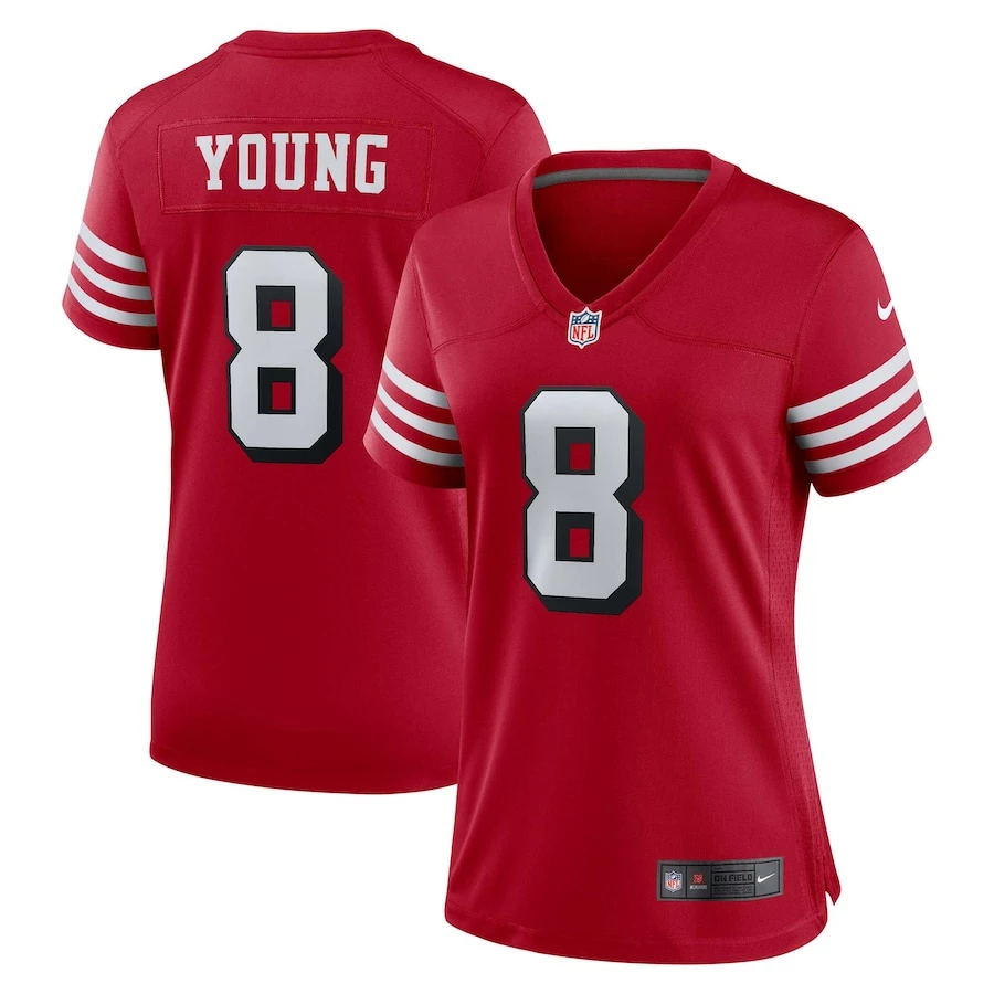 Women's San Francisco 49ers Steve Young Nike Scarlet Alternate Game Jersey 2 Women's San Francisco 49ers Steve Young Nike Scarlet Alternate Game Jersey - Image 2