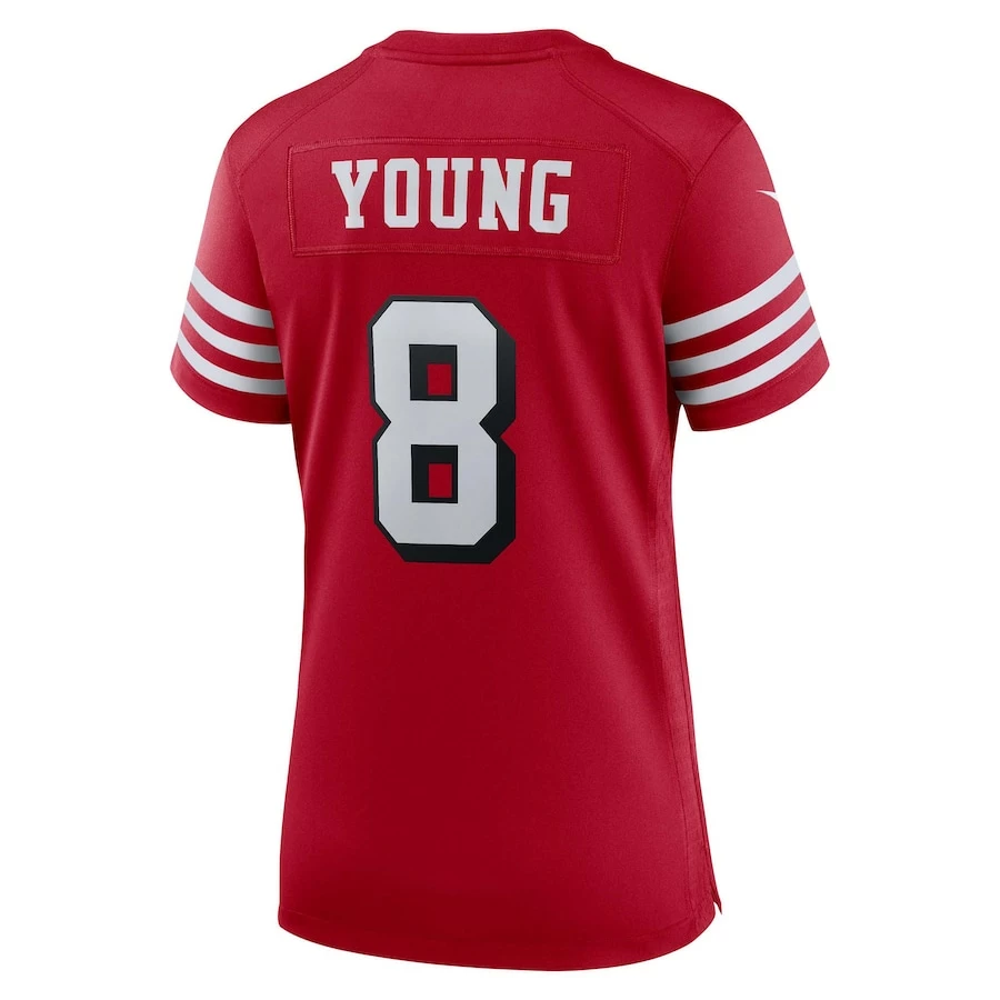 Women's San Francisco 49ers Steve Young Nike Scarlet Alternate Game Jersey 4 Women's San Francisco 49ers Steve Young Nike Scarlet Alternate Game Jersey - Image 4
