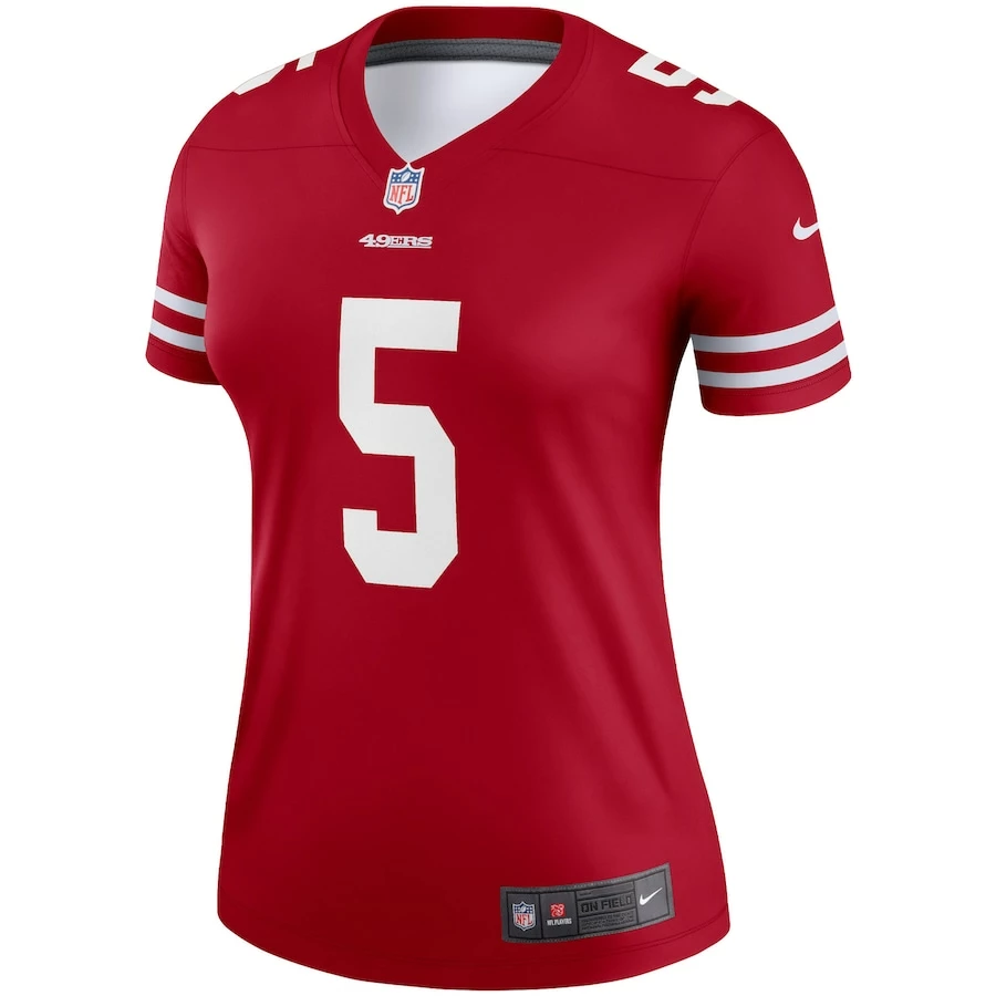 Women's San Francisco 49ers Trey Lance Nike Scarlet Legend Player Jersey 3 Women's San Francisco 49ers Trey Lance Nike Scarlet Legend Player Jersey - Image 3