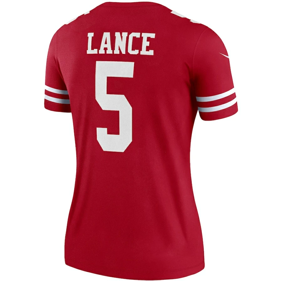 Women's San Francisco 49ers Trey Lance Nike Scarlet Legend Player Jersey 4 Women's San Francisco 49ers Trey Lance Nike Scarlet Legend Player Jersey - Image 4