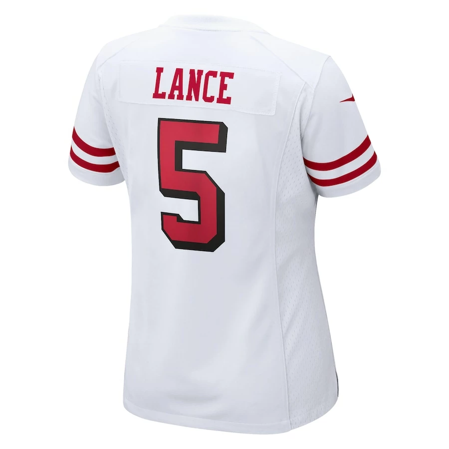 Women's San Francisco 49ers Trey Lance Nike White Alternate Game Jersey 4 Women's San Francisco 49ers Trey Lance Nike White Alternate Game Jersey - Image 4