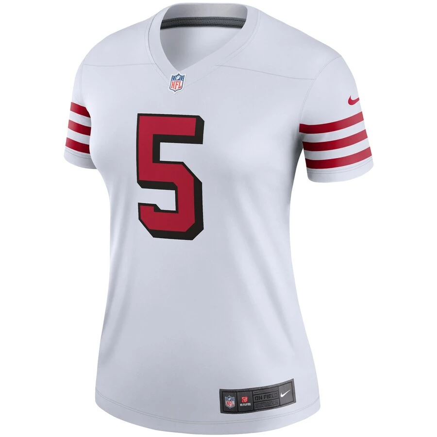 Women's San Francisco 49ers Trey Lance Nike White Alternate Legend Jersey 3 Women's San Francisco 49ers Trey Lance Nike White Alternate Legend Jersey - Image 3