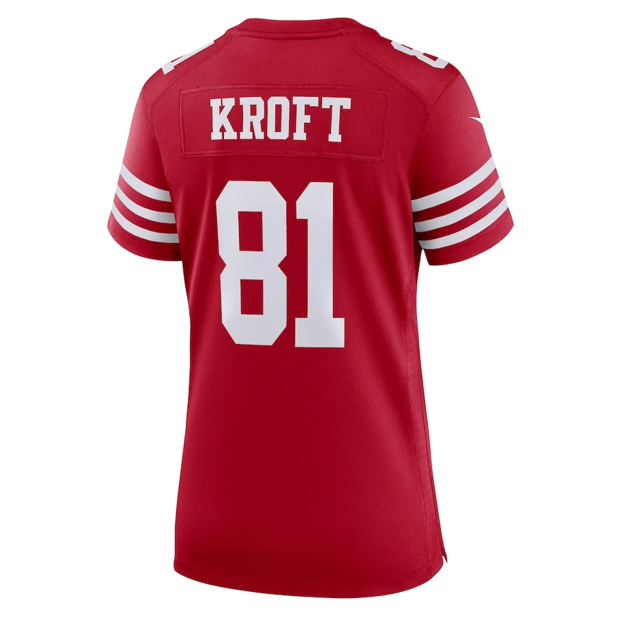 Women's San Francisco 49ers Tyler Kroft Nike Scarlet Game Player Jersey 4 Women's San Francisco 49ers Tyler Kroft Nike Scarlet Game Player Jersey - Image 4
