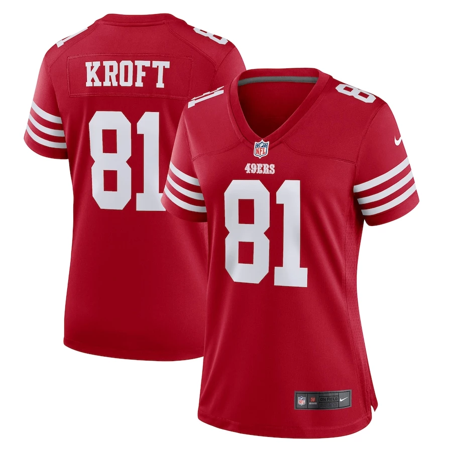 Women's San Francisco 49ers Tyler Kroft Nike Scarlet Game Player Jersey 1 Women's San Francisco 49ers Tyler Kroft Nike Scarlet Game Player Jersey