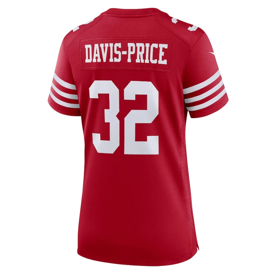 Women's San Francisco 49ers Tyrion Davis-Price Nike Scarlet Game Player Jersey 4 Women's San Francisco 49ers Tyrion Davis-Price Nike Scarlet Game Player Jersey - Image 4