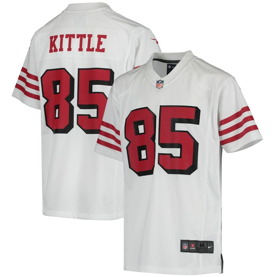 Youth San Francisco 49ers George Kittle Nike White Color Rush Game Jersey 1 Youth San Francisco 49ers George Kittle Nike White Color Rush Game Jersey