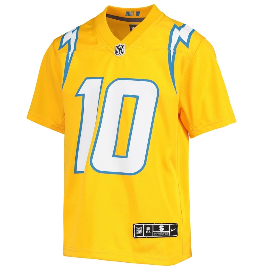 Youth Los Angeles Chargers Justin Herbert Nike Gold Inverted Team Game Jersey 3 Youth Los Angeles Chargers Justin Herbert Nike Gold Inverted Team Game Jersey - Image 3
