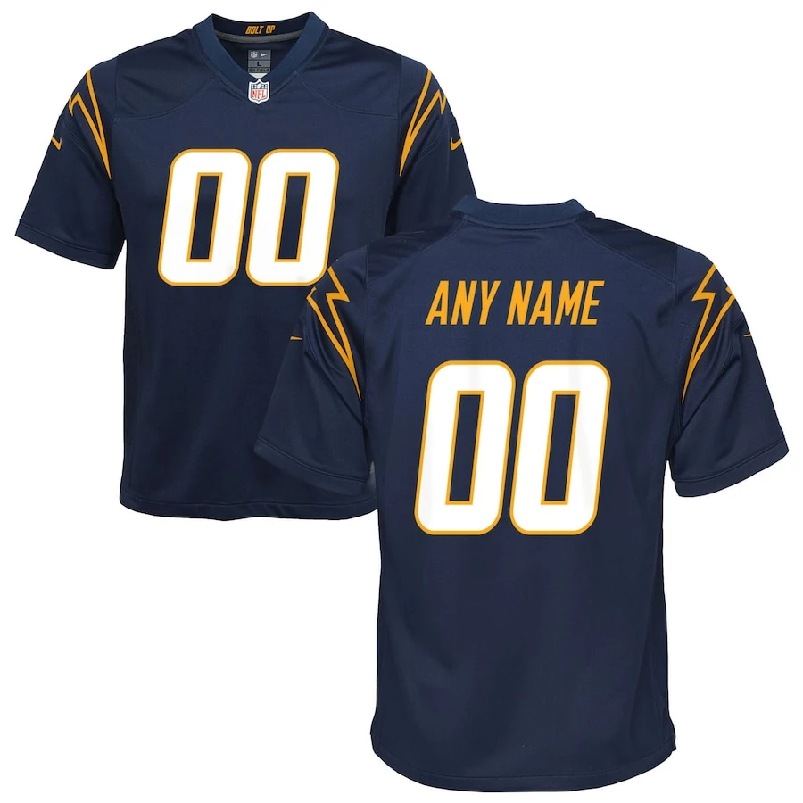 Youth Los Angeles Chargers Nike Navy Alternate Custom Game Jersey 2 Youth Los Angeles Chargers Nike Navy Alternate Custom Game Jersey - Image 2