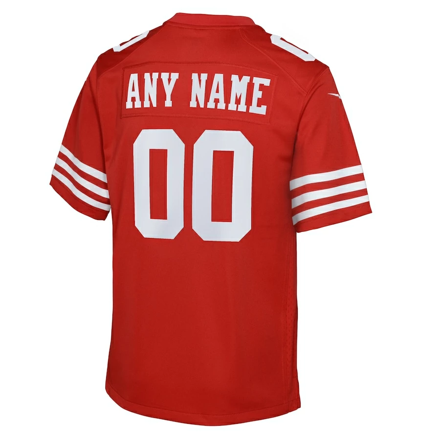 Youth San Francisco 49ers Nike Scarlet Game Custom Jersey 4 Youth San Francisco 49ers Nike Scarlet Game Custom Jersey - Image 4