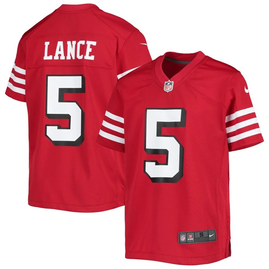Youth San Francisco 49ers Trey Lance Nike Scarlet Alternate Game Jersey 2 Youth San Francisco 49ers Trey Lance Nike Scarlet Alternate Game Jersey - Image 2