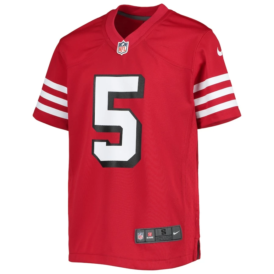 Youth San Francisco 49ers Trey Lance Nike Scarlet Alternate Game Jersey 3 Youth San Francisco 49ers Trey Lance Nike Scarlet Alternate Game Jersey - Image 3