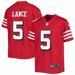 Youth San Francisco 49ers Trey Lance Nike Scarlet Alternate Game Jersey