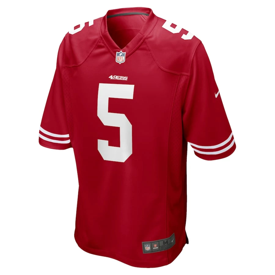Youth San Francisco 49ers Trey Lance Nike Scarlet Player Game Jersey 3 Youth San Francisco 49ers Trey Lance Nike Scarlet Player Game Jersey - Image 3
