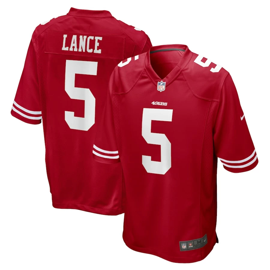 Youth San Francisco 49ers Trey Lance Nike Scarlet Player Game Jersey 1 Youth San Francisco 49ers Trey Lance Nike Scarlet Player Game Jersey