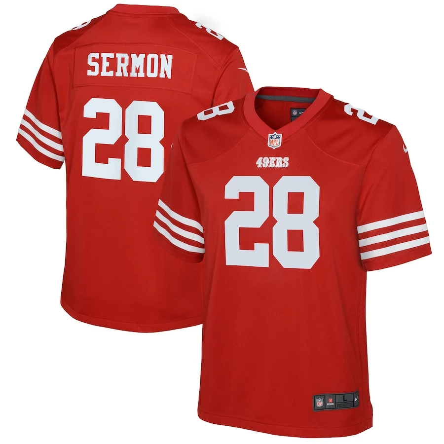 Youth San Francisco 49ers Trey Sermon Nike Scarlet Game Jersey 2 Youth San Francisco 49ers Trey Sermon Nike Scarlet Game Jersey – Bild 2